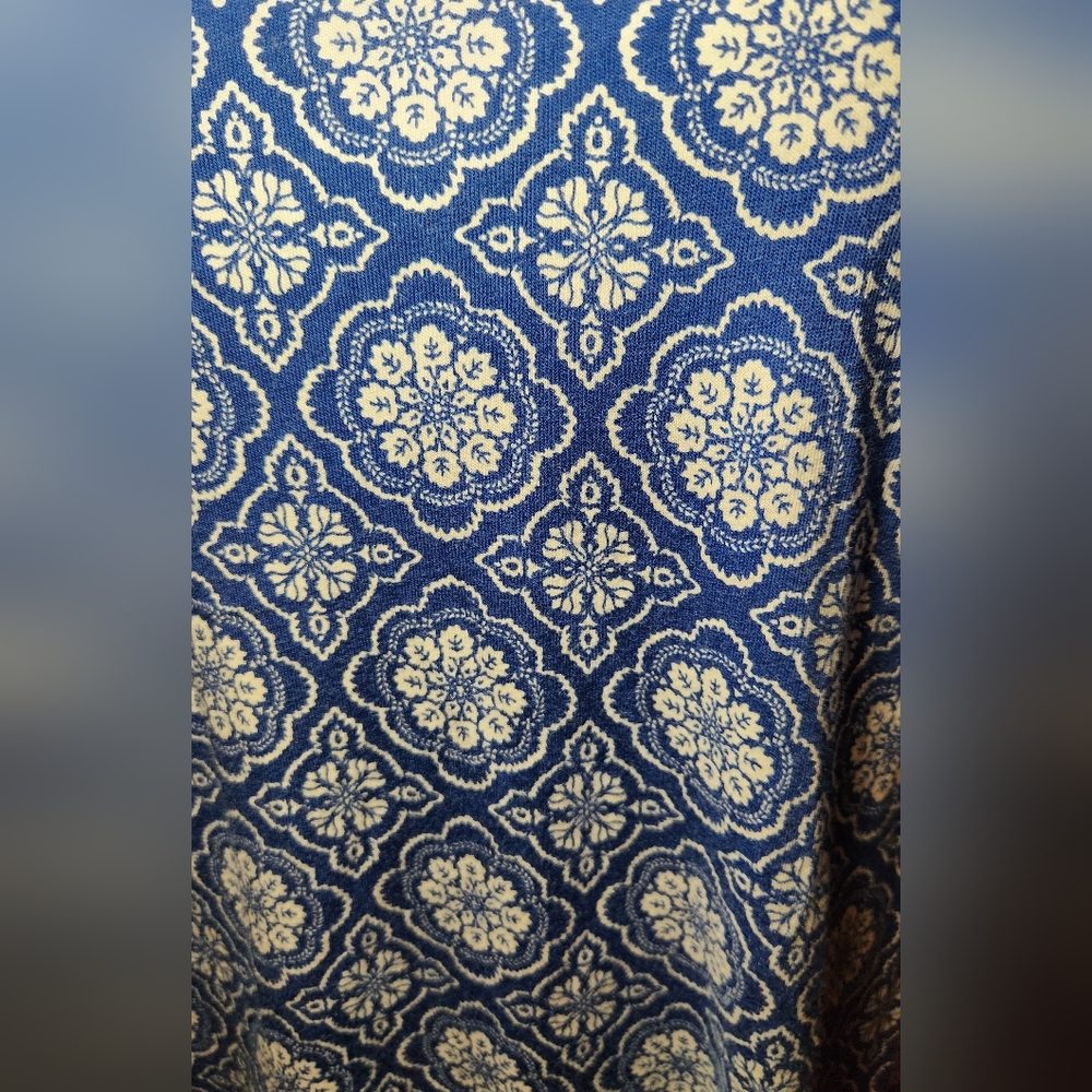 Echo Sleepwear Long Gown Sleeveless Blue & White Size Medium - Picture 4 of 8